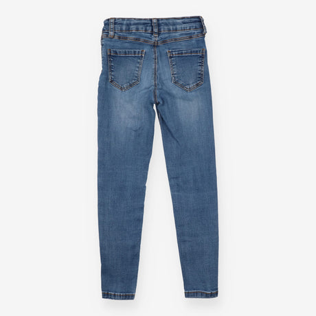 Jeans Light Blue Pink Stitching with Star Pockets 
