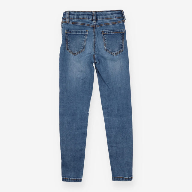 Jeans Light Blue Pink Stitching with Star Pockets 