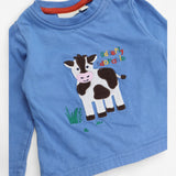 T-shirt Blue Udderly Adorable Cow