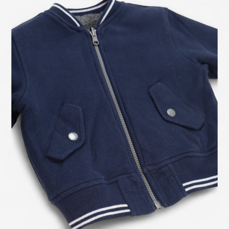 Bomber Jacket Reversible Grey Teddy and Navy