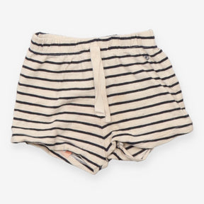 Shorts cream blue stripe