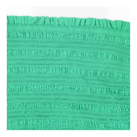 Shirred Bandeau Midi Dress Bright Green Pure Cotto
