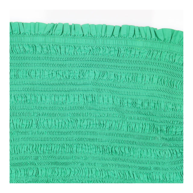 Shirred Bandeau Midi Dress Bright Green Pure Cotto