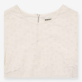White 100% Cotton Broderie Anglaise Long Sleeve To