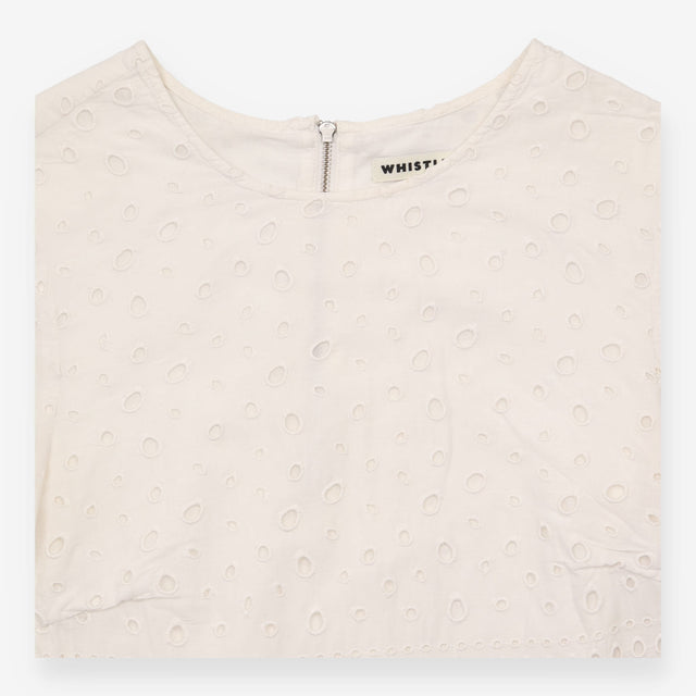 White 100% Cotton Broderie Anglaise Long Sleeve To