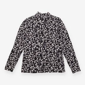 Floral Funnel Neck Cotton Rich Jersey Top