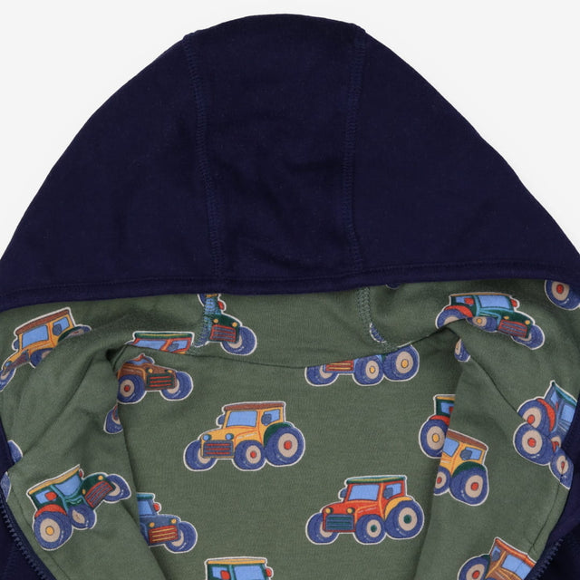 Hoodie Zip Navy Tractor & Trailer Reversible