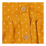Dress yellow cord spot LS button through