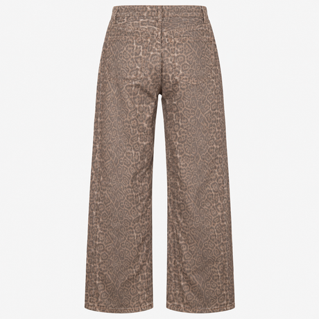 Jeans Leopard Print Straight Leg Regular