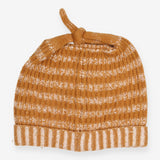 Knot Hat Knit Mustard and White