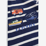 Long Sleeved Top Navy and White Striped Explorer V
