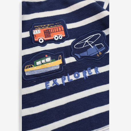 Long Sleeved Top Navy and White Striped Explorer V