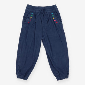 Navy Cord Pulls-Ons Hearts
