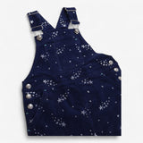 Navy Cord Pinafore Silver Stars