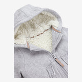 Zip up grey hoodie gold glitter zip frill pockets 
