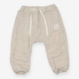 Trousers Brown Stripe with Bear Applique