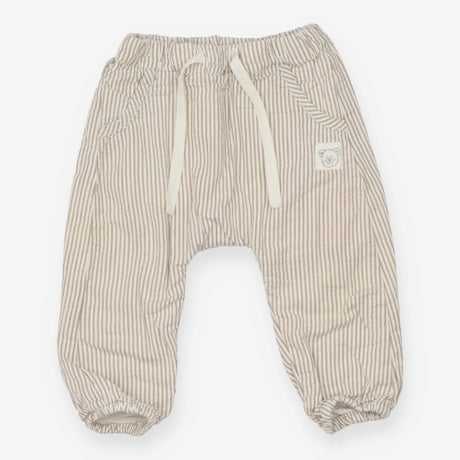 Trousers Brown Stripe with Bear Applique