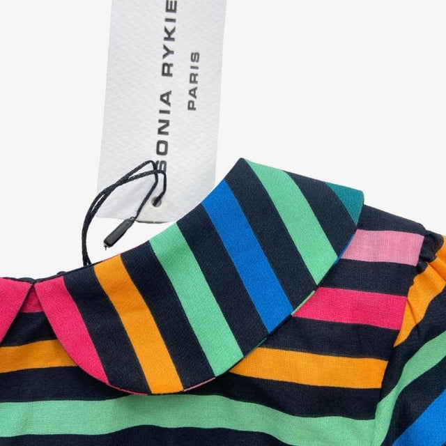 Sonia Rykiel Black and Rainbow Stripe