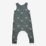 Jersey Romper Green with Polar Bears