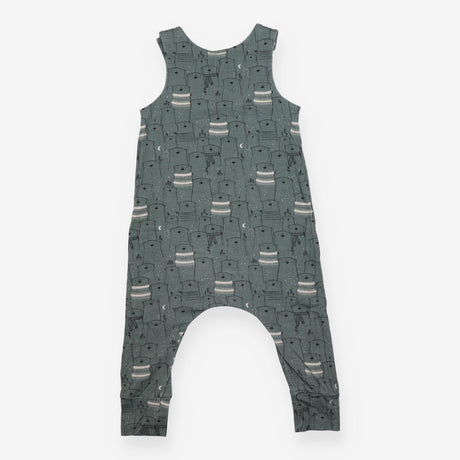 Jersey Romper Green with Polar Bears
