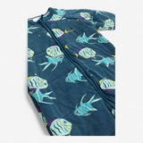 Wondersuit padded sleepsuit green fish