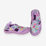 Beach shoes lilac floral