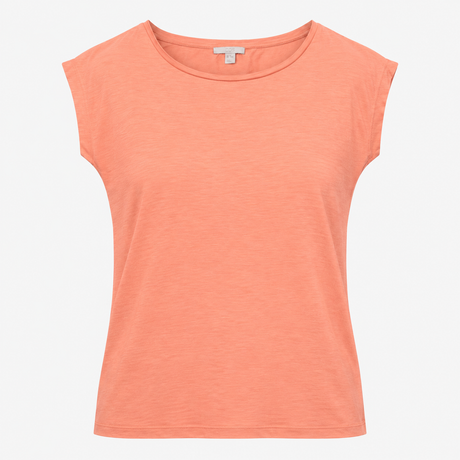 T-Shirt Burnt Orange Relaxed Fit Wide Round Neck S