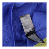 Royal Blue Embossed 3D Floral Textured Stretch Sho