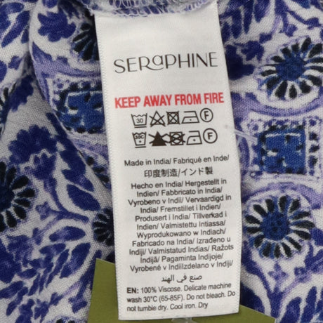 Maxi Dress Blue White Shirred Maternity