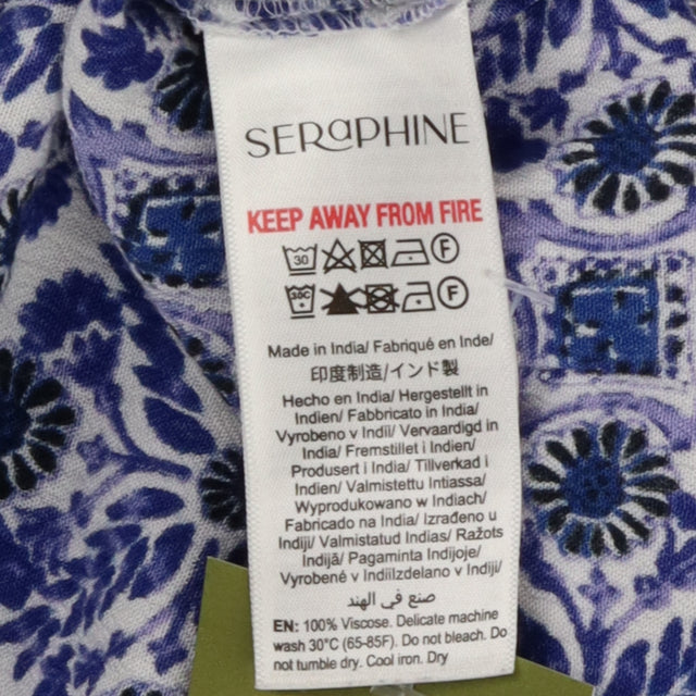 Maxi Dress Blue White Shirred Maternity