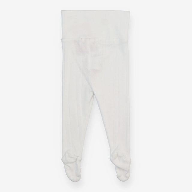 Footed Leggings White Pointelle