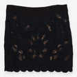 Black Cotton Mini Skirt Malta Style UK12 Summer Ca