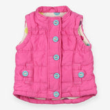 Baby Gilet Pink with Spotty Lining