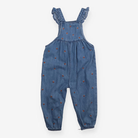 Denim Dungarees with Flowers