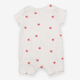 White Romper with Red Lobsters
