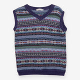 Blue Sweater Vest with Snowflakes