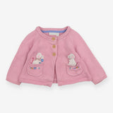 Pink Knit Cardigan Mice Pocket Pals