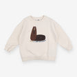 Cream Beaver I love veggies sweatshirt 