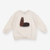 Cream Beaver I love veggies sweatshirt 