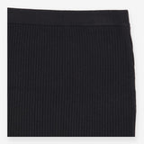 Ribbed Knit Pencil Skirt Women's Midi Stretch