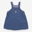 Pinafore Dress Blue with Orange Applique