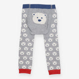 Knit leggings grey polar bears
