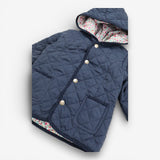 Reversible Navy / ditsy quilted jacket