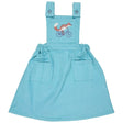 Cord Pinafore Dress - Turquoise