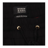 Jogger Trousers Black Drawstring Waist Cuffed Leg