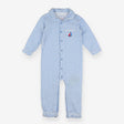 Blue Plaid Sail Boat Romper 