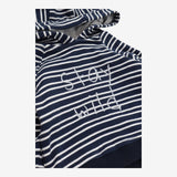 Hoodie Jersey Navy and White Stripe Stay Wild