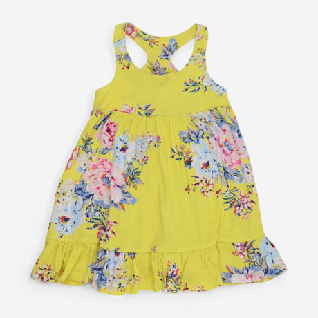 Strappy Dress Yellow with Floral 