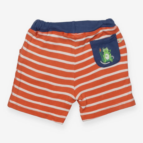 Shorts orange stripe frog pocket