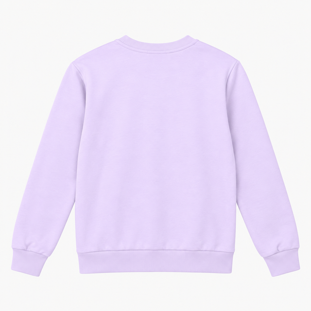 Light Lilac Crew Neck Long Sleeve Sweatshirt
